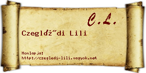 Czeglédi Lili névjegykártya