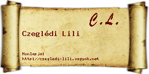 Czeglédi Lili névjegykártya